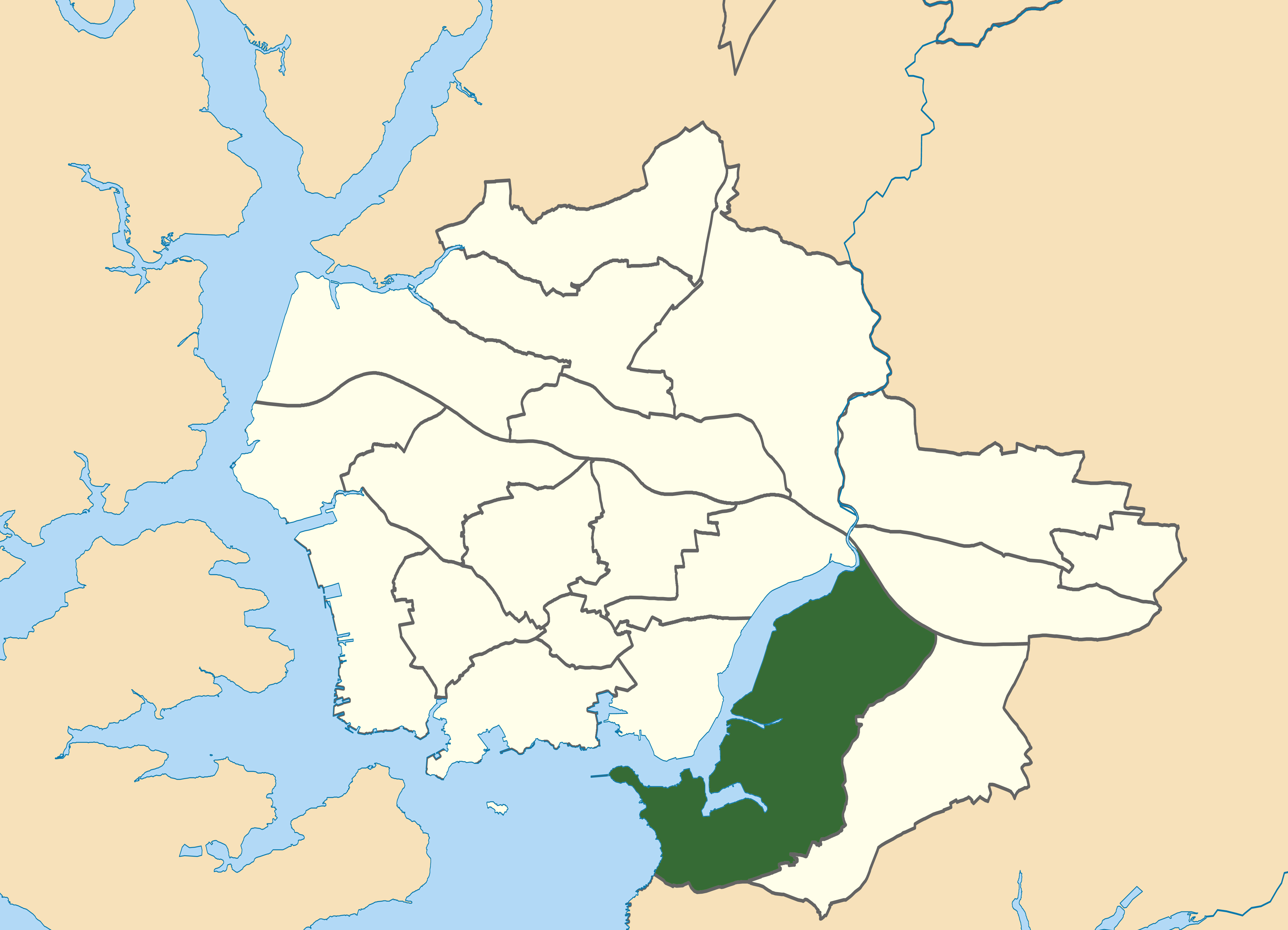 Map of Plymstock Radford ward