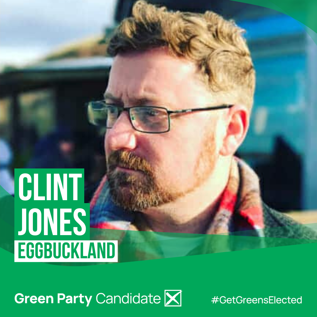 Clint Jones Green Candidate Eggbuckland