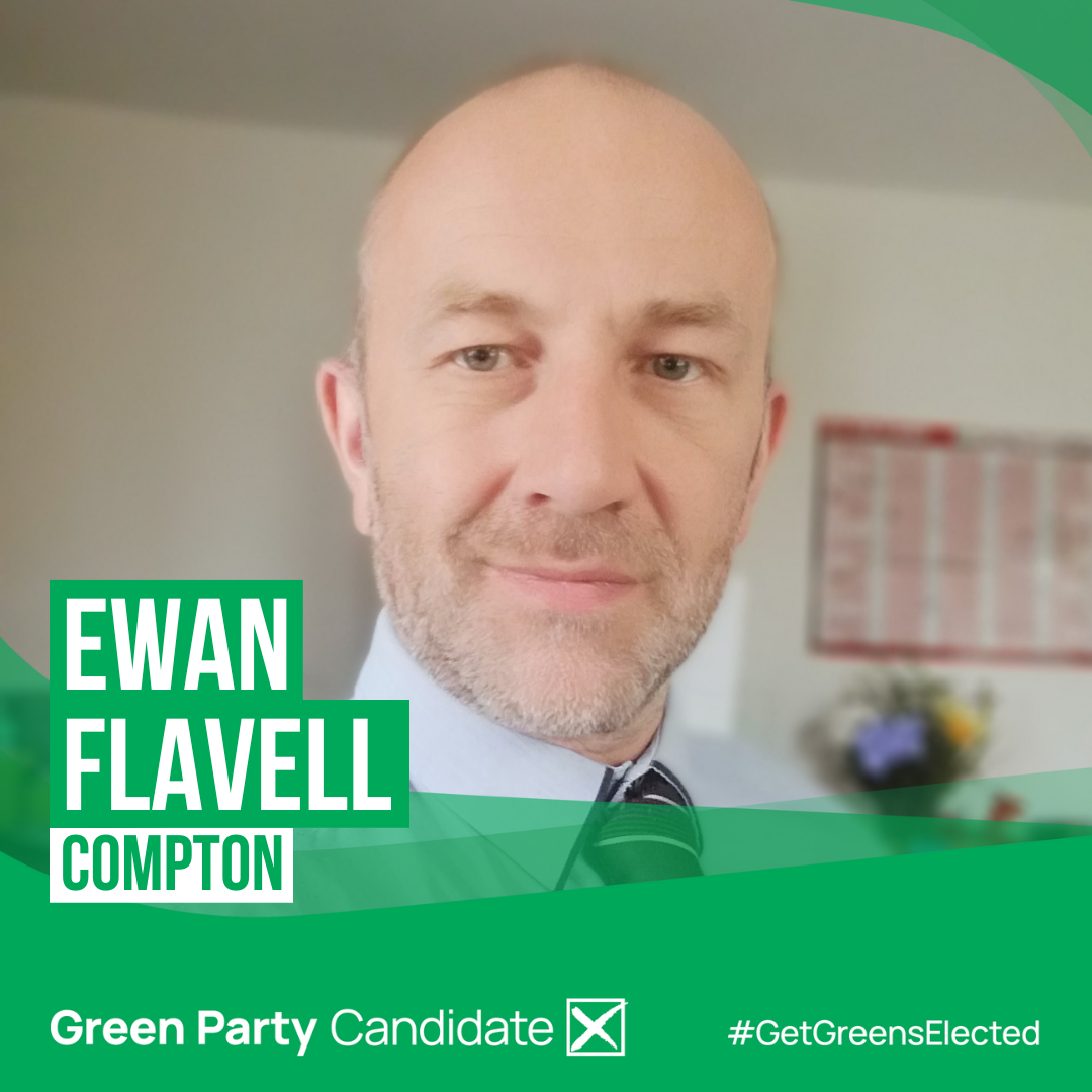 Ewan Melling Flavell Green Party candidate for Compton